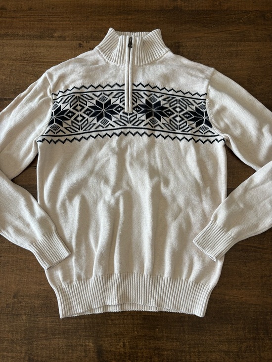 Vintage Weatherproof Nordic Quarter Zip Sweater | Cream | Size M | NWOT - Picture 3 of 12